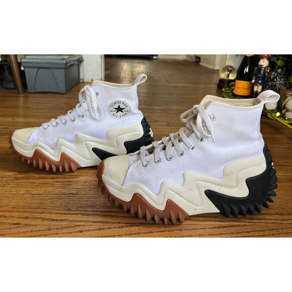 Converse White Run Star Motion High Top Platform Sneaker Shoes  Women's Size 8.5 - Picture 7 of 10